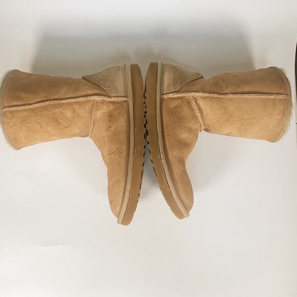 UGG Classic Short II Suede & Wool  Boots Mustard Seed Tan Women 8 - Picture 8 of 16